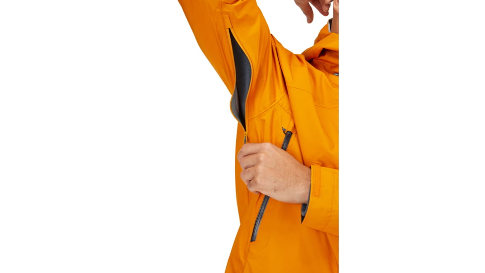 Rab Downpour Plus 2.0 Jacket - Mens, Sunset, Medium, QWG-78-SUN-MED