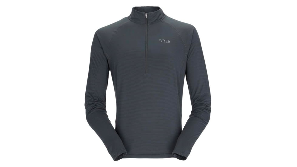 Rab Sonic Long Sleeve Zip - Mens, Beluga, Extra Large, QBL-03-BEL-XLG