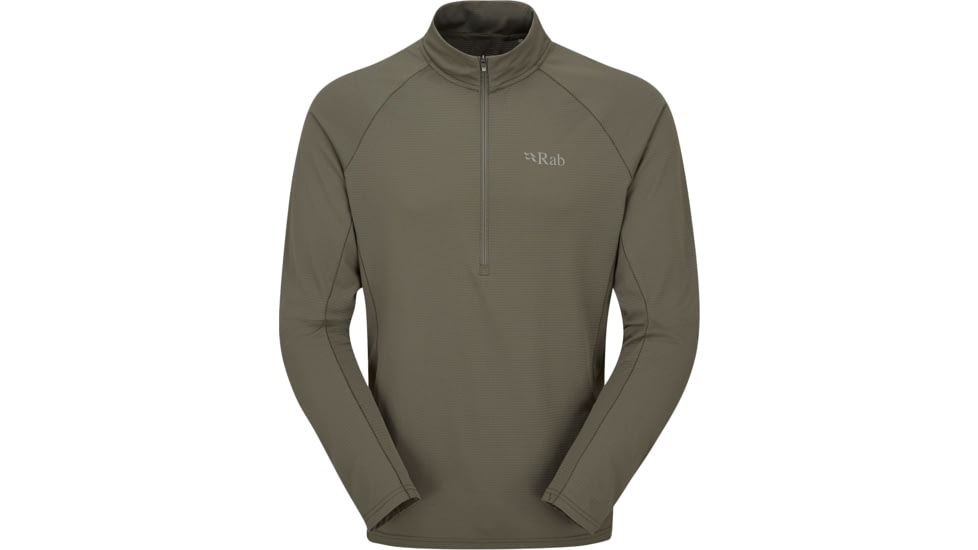 Rab Sonic Long Sleeve Zip - Mens, Light Khaki, Extra Large, QBL-03-LKH-XLG