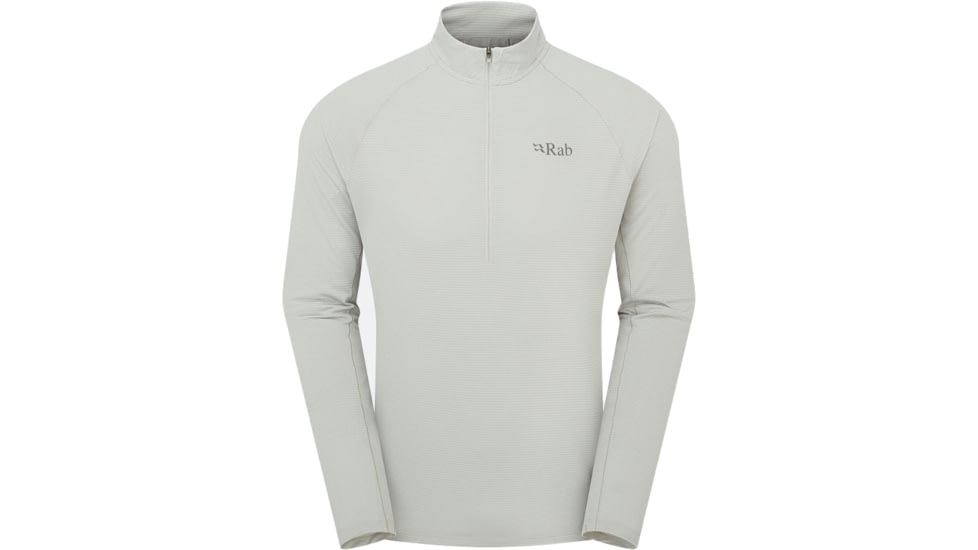 Rab Sonic Long Sleeve Zip - Mens, Light Zinc, Extra Large, QBL-03-LZN-XLG