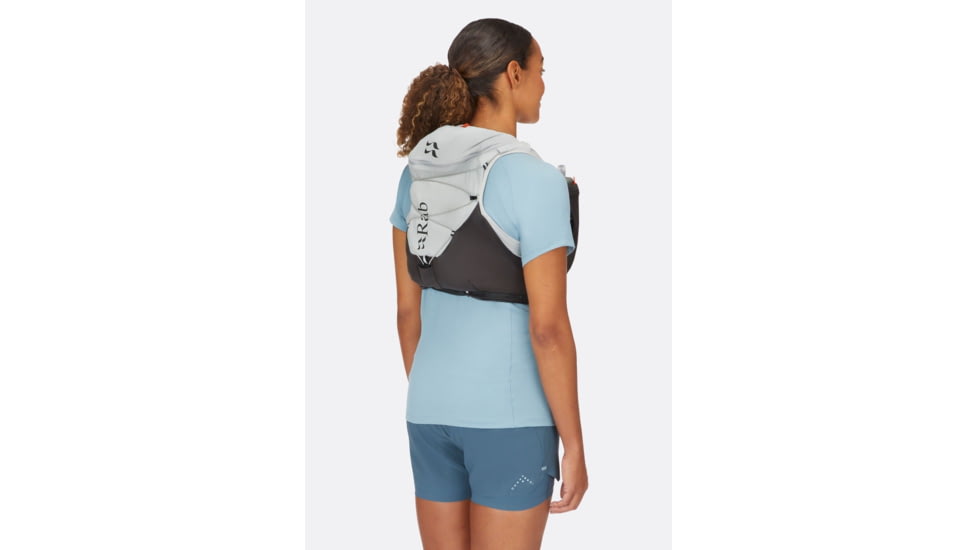 Rab Veil 12L Lightweight Running Vest, Gargoyle/Graphene, Large, QAP-55-GAG-LRG