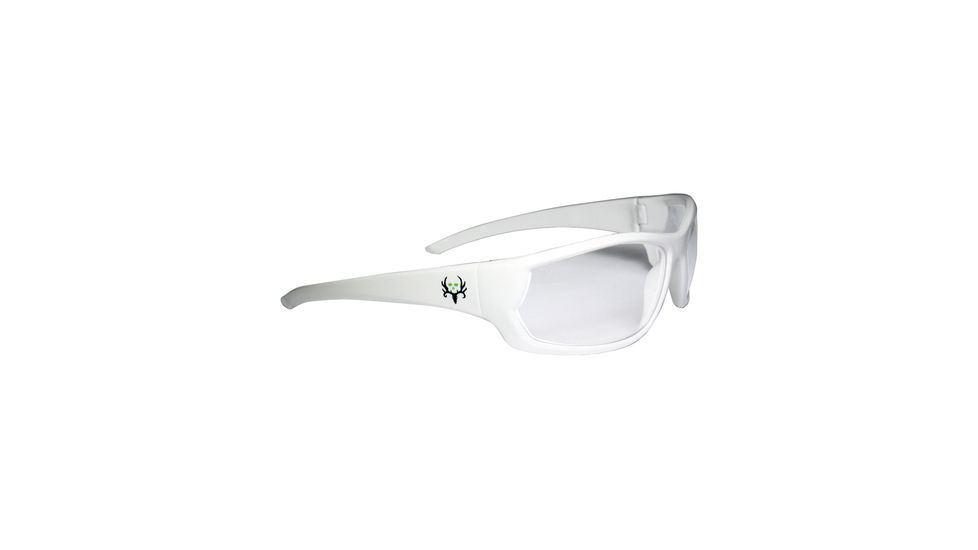 Radians Bone Collector Covey Shooting Glasses Clear Lens/White Frame