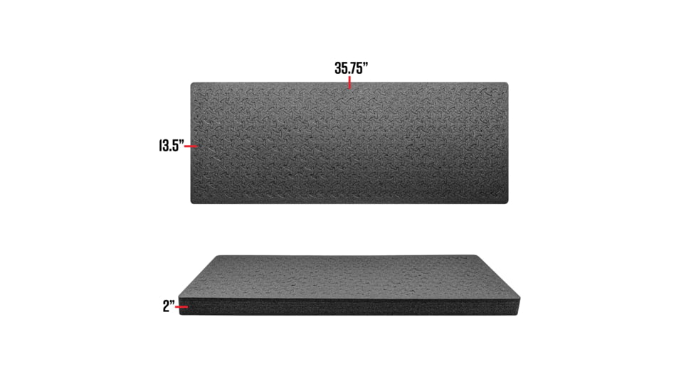 RAGAR Hard Rifle Cases 35.75in x 13.5in XP Crosslinked Foam Insert, Charcoal Gray, Small, RG00013-XP