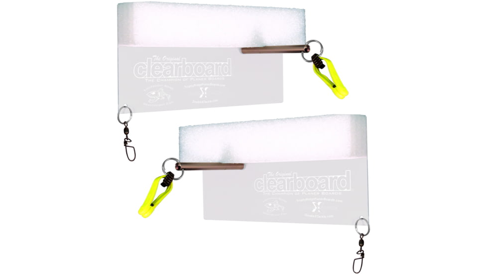 Rainbow Original Clearboard Ultra-Light Planer Board, 1 Pair of Planer Boards 4.5"x9" in peggable box, OCB-9