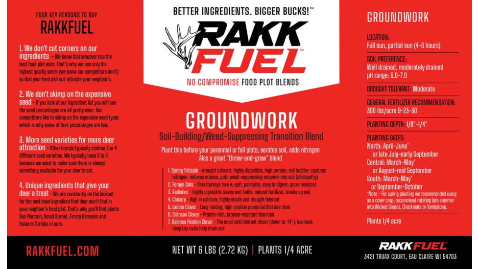 RaKK Fuel Groundwork 1/2 Acre, Large, 7518