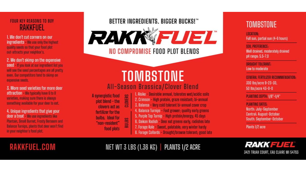 RaKK Fuel Tombstone 1/2 Acre, Small, 7536