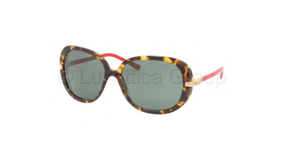 Ralph Lauren RL 8052 Sunglasses Styles Antique Tortoise Frame / Gray-Green Lenses, 513471-6016