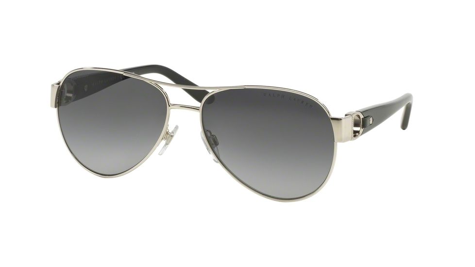 Ralph Lauren RL7047Q Sunglasses 9001T3-58 - Silver Frame, Gradient Grey Polar Lenses