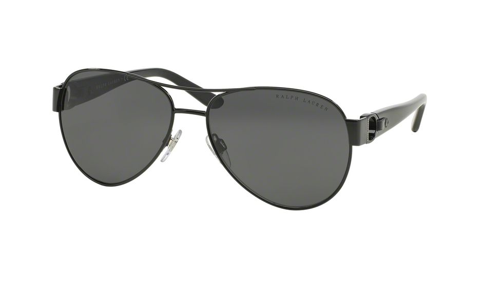 Ralph Lauren RL7047Q Sunglasses 900387-58 - Shiny Black Frame, Gray Lenses