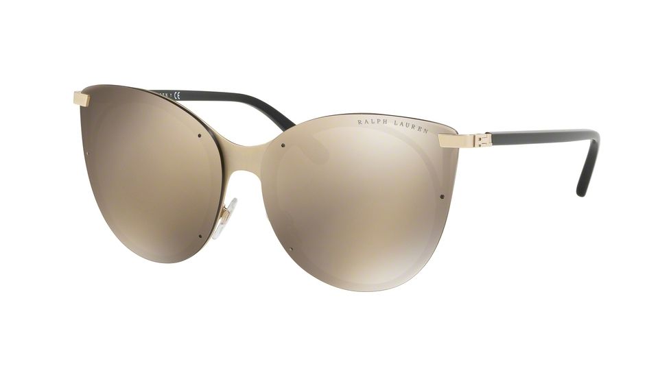 Ralph Lauren RL7059 Sunglasses 91165A-63 - Pale Gold Frame, Gold Mirror Lenses