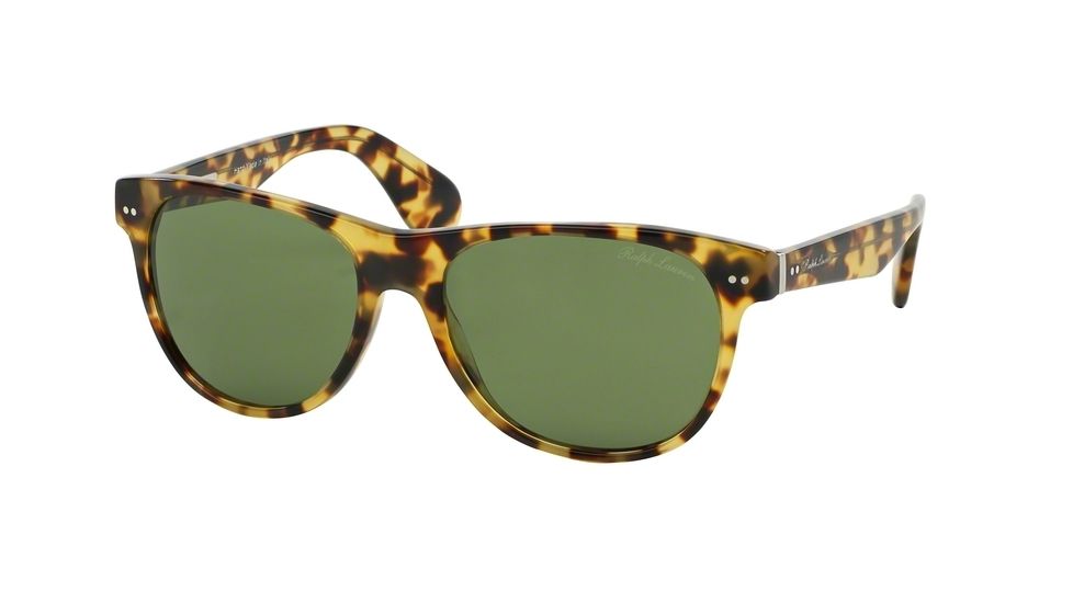 Ralph Lauren RL8129P Sunglasses 500452-56 - Havana Spotty Frame, Green Lenses