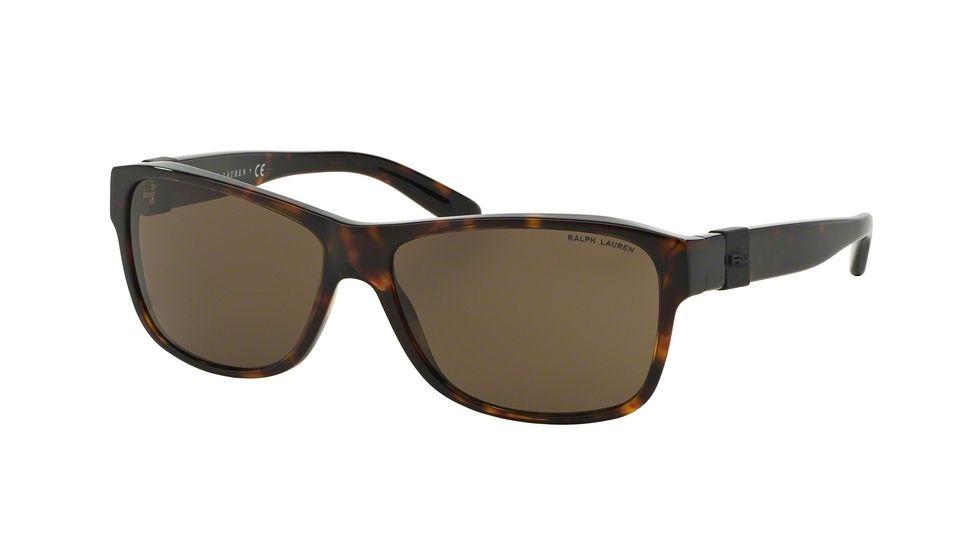 Ralph Lauren RL8131 Sunglasses 500373-60 - Dark Havana Frame, Brown Lenses