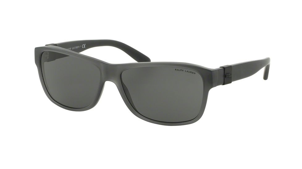 Ralph Lauren RL8131 Sunglasses 532087-60 - Matte Opal Grey Frame, Grey Lenses