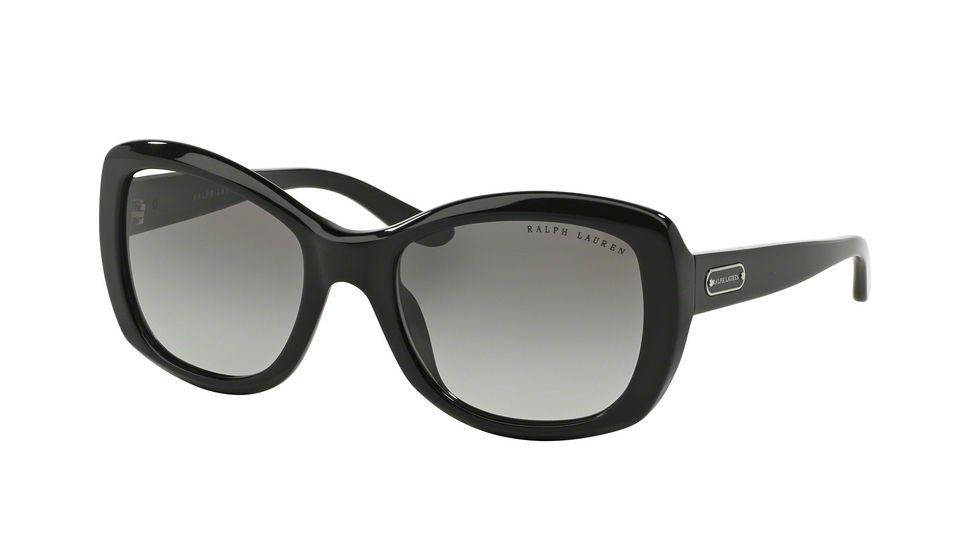 Ralph Lauren RL8132 Sunglasses 500111-55 - Black Frame, Gray Gradient Lenses