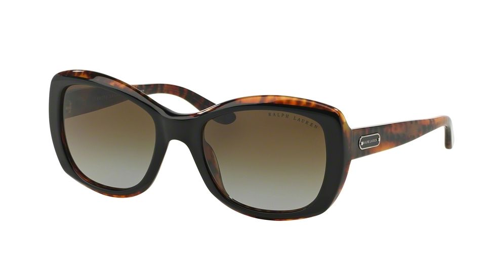 Ralph Lauren RL8132 Sunglasses 5260T5-55 - Top Black/Havana Frame, Polar Brown Gradient Lenses