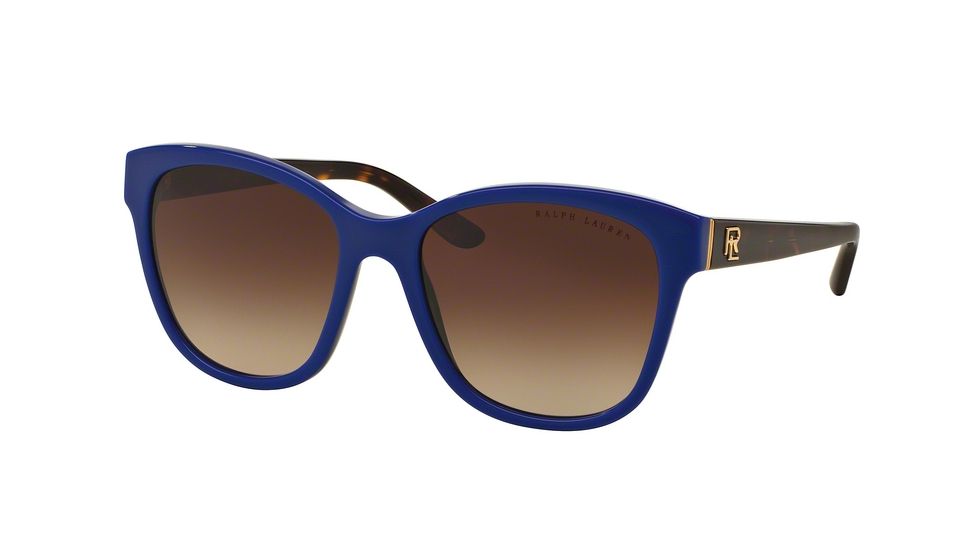 Ralph Lauren RL8143 Sunglasses 554713-55 - Shiny Blue Navy Frame, Gradient Brown Lenses