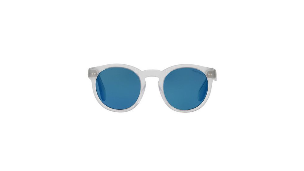Ralph Lauren RL8146P Sunglasses 500256-49 - Sandblast Crystal Frame, Azure Mirror Blue Lenses