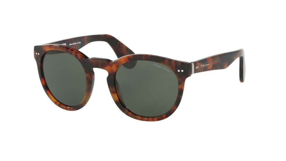 Ralph Lauren RL8146P Sunglasses 501752-49 - Jerry Havana Frame, Green Lenses