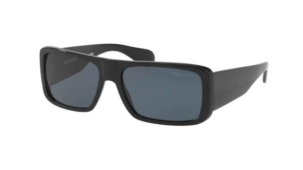 Ralph Lauren RL8163P Sunglasses 5001R5-57 - Black Frame, Dark Grey Lenses