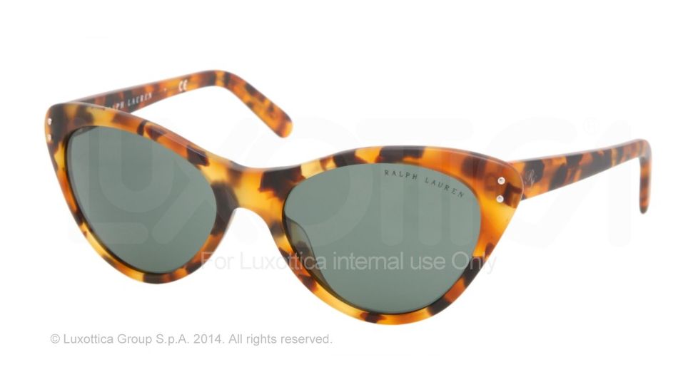 Ralph Lauren Sunglasses RL8070 503171-56 - Antique Havana vintage Frame, Green Lenses