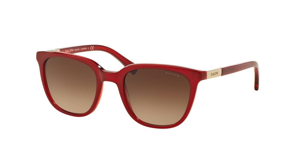 Ralph RA5206 Sunglasses 150713-51 - Red Frame, Dark Brown Gradient Lenses