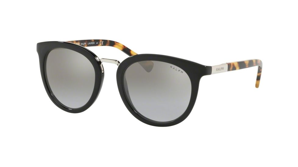 Ralph RA5207 Sunglasses 50016V-52 - Black Frame, Mirror Gradient Silver Lenses