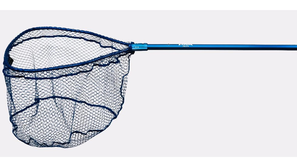 Ranger Blue Telescopic Net 54-84in handle, 20inx20in hoop size, 18in net depth, rubber coated hook free treated, 458TSRAB4X4