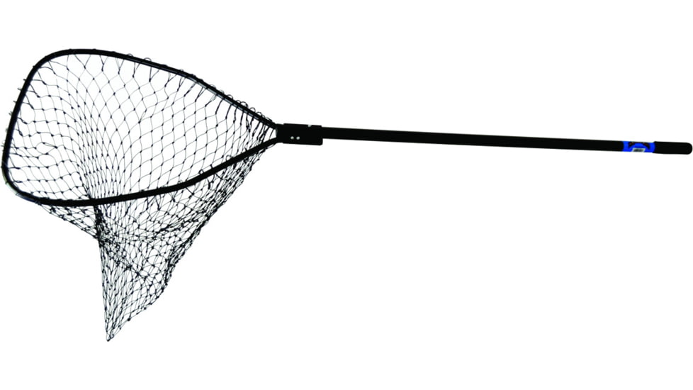 Ranger Deluxe Landing Net Fiberglass Handle Salmon Steelhead Muskie Striper 48in Handle 25x25 Black, 991