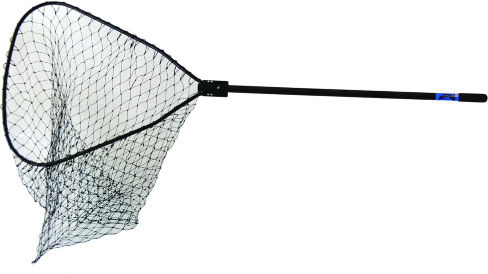 Ranger Deluxe Landing Net Fiberglass Handle Salmon Steelhead Muskie Striper 48in Handle 28x30 Black, 993