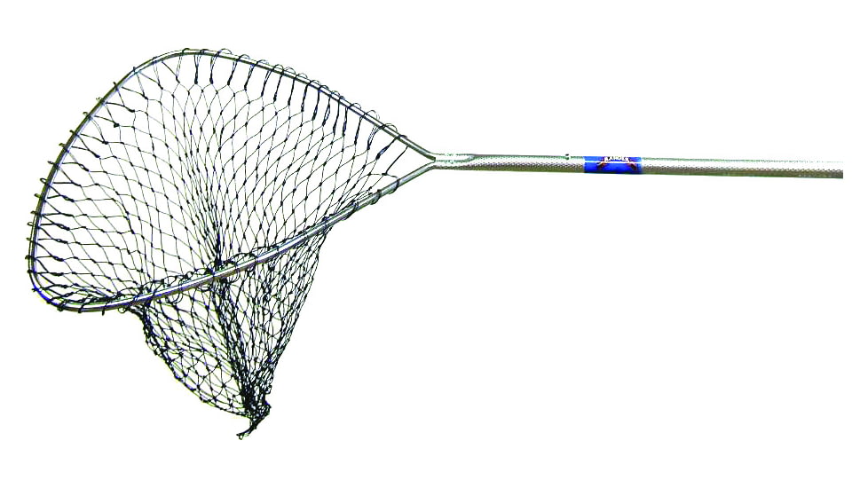 Ranger Standard Landing Net 2Pc Tele Handle 42in-66in w/25inx25in Hoop Hvy Dty 36in DpPolyNet, 351HT