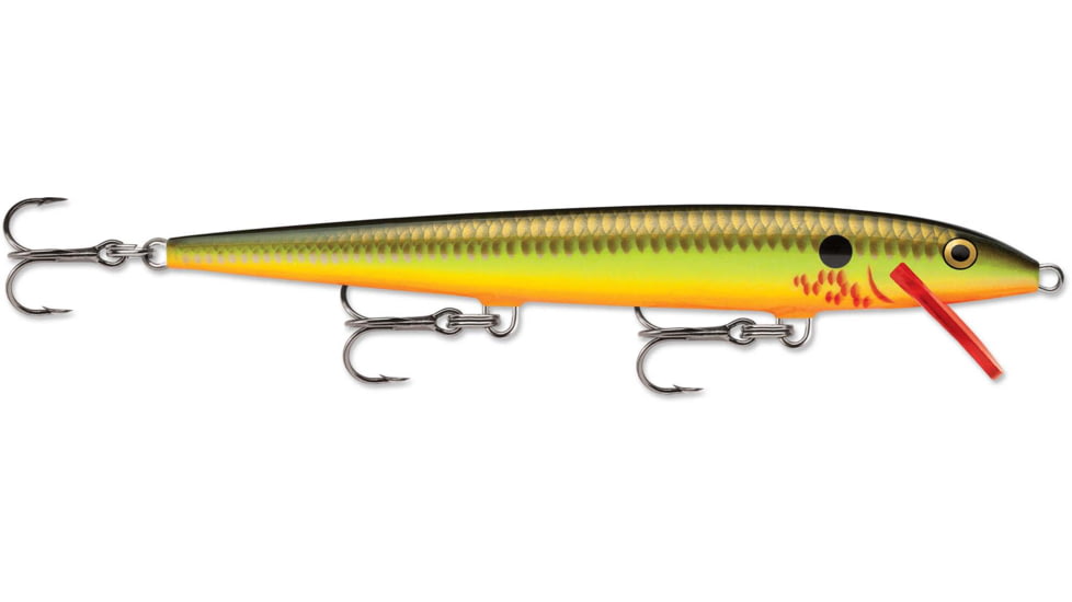 Rapala Original Floater 13 Lure, Bleeding Hot Olive, F13BHO