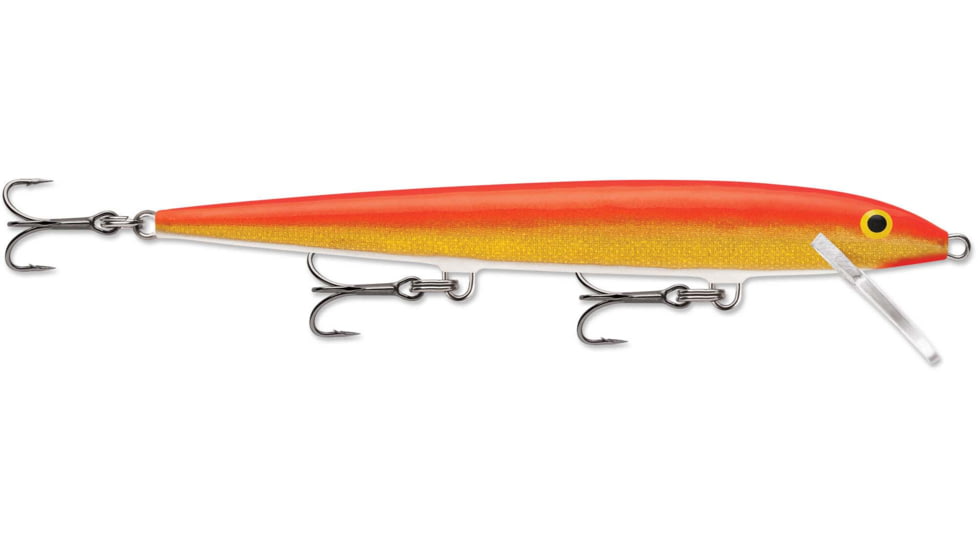 Rapala Original Floater 18 Lure, Gold Fluorescent Red, F18GFR