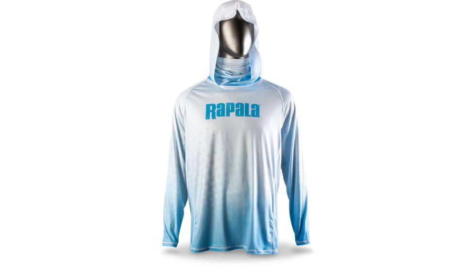 Rapala Performance Hood with Neck Gaiter, Grey Blue, Extra Large, RPHNG22XL