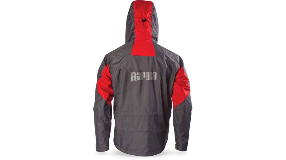 Rapala Rain Jacket, Grey Red, Large, RR1J-L