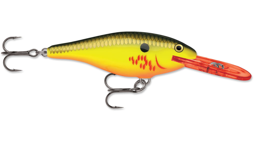 Rapala Shad Rap Crankbait 2 3/4in, 5/16 oz, Floating, Bleeding Hot Olive, SR07BHO
