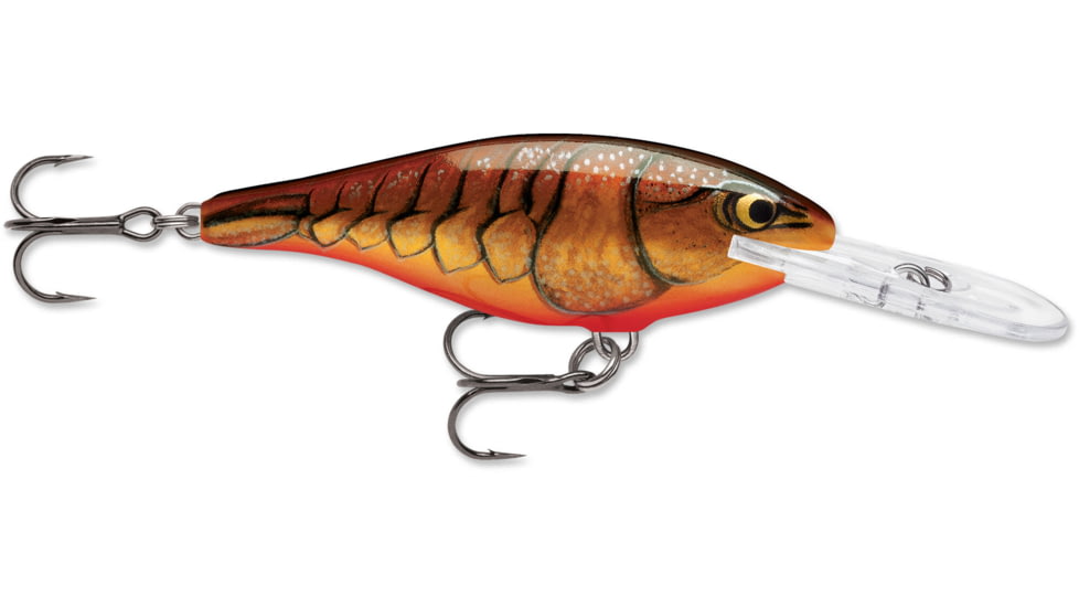 Rapala Shad Rap Crankbait 2 3/4in, 5/16 oz, Floating, Dark Brown Crawdad, SR07DCW