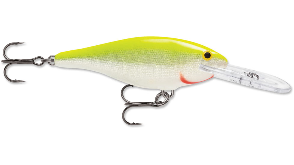 Rapala Shad Rap 07 Lure, Silver Fluorescent Chartreuse, SR07SFC