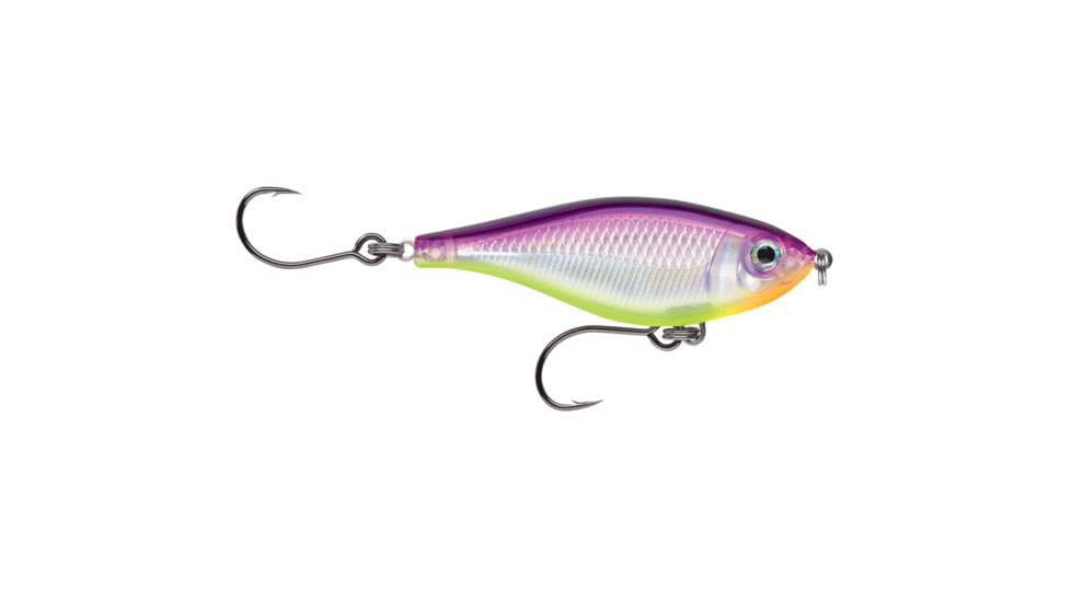 Rapala X-Rap Twitchin Mullet 2-1/2in Purple Chartreuse, SXRTM06PRCH