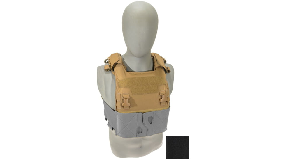 Raptor Tactical GHOST MK1 Plate Carrier, MOLLE/Velcro, Extra Large, Black, RT-GHOST1-BK-XL