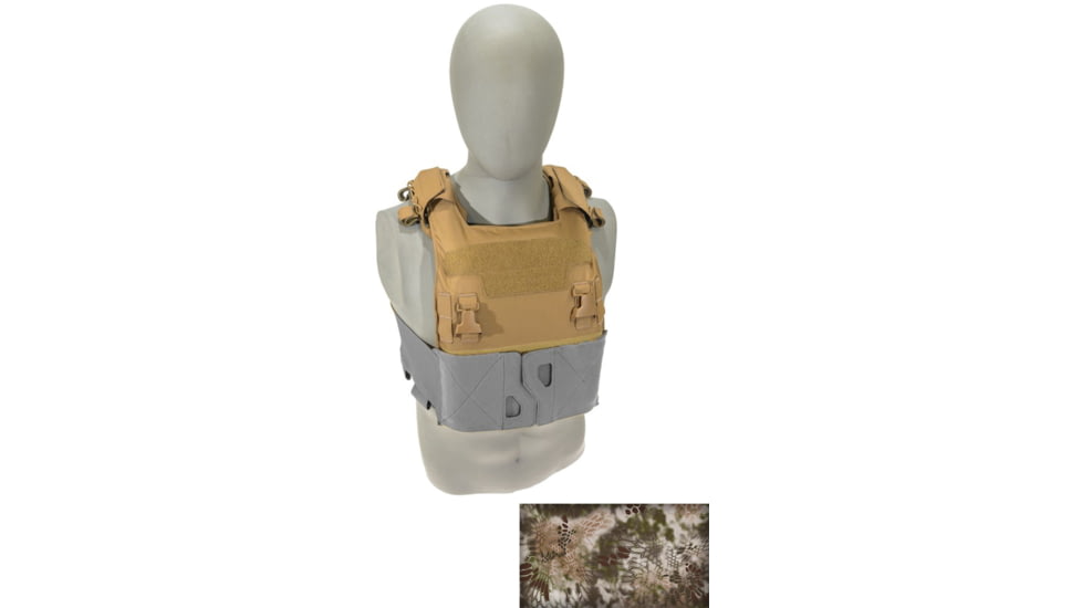 Raptor Tactical GHOST MK1 Plate Carrier, MOLLE/Velcro, Medium, Kryptek Highlander, RT-GHOST1-KH-M
