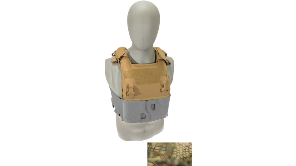 Raptor Tactical GHOST MK1 Plate Carrier, MOLLE/Velcro, Large, Kryptek Mandrake, RT-GHOST1-KM-L