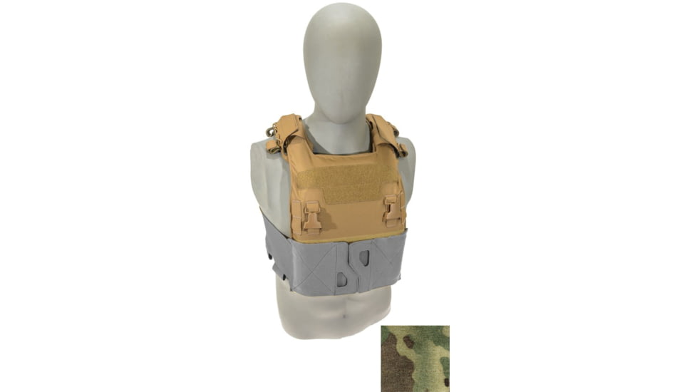 Raptor Tactical GHOST MK1 Plate Carrier, MOLLE/Velcro, Large, MultiCam, RT-GHOST1-MC-L