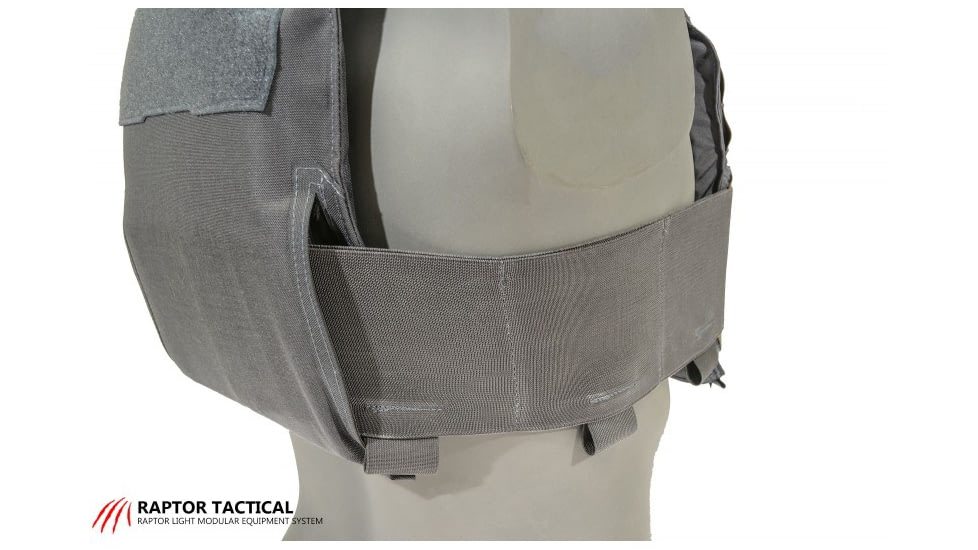 Raptor Tactical GHOST MK1 Plate Carrier, MOLLE/Velcro, Medium, Tactical Grey, RT-GHOST1-TG-M