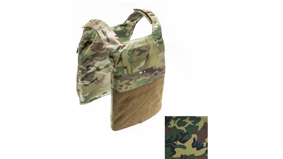 Raptor Tactical GHOST MK1 Plate Carrier, MOLLE/Velcro, Large, Woodland, RT-GHOST1-WD-L