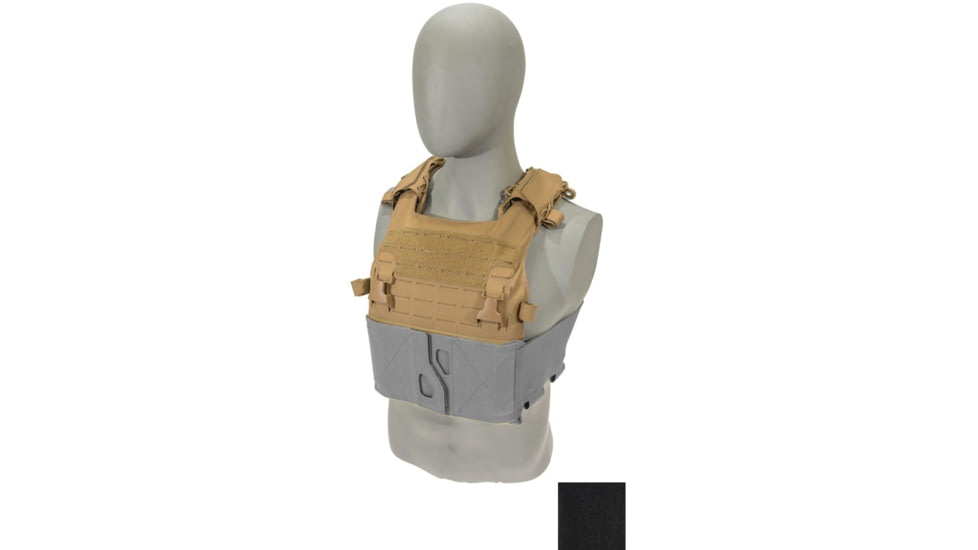 Raptor Tactical GHOST MK2 Plate Carrier, MOLLE/Velcro, Large, Black, RT-GHOST2-BK-L
