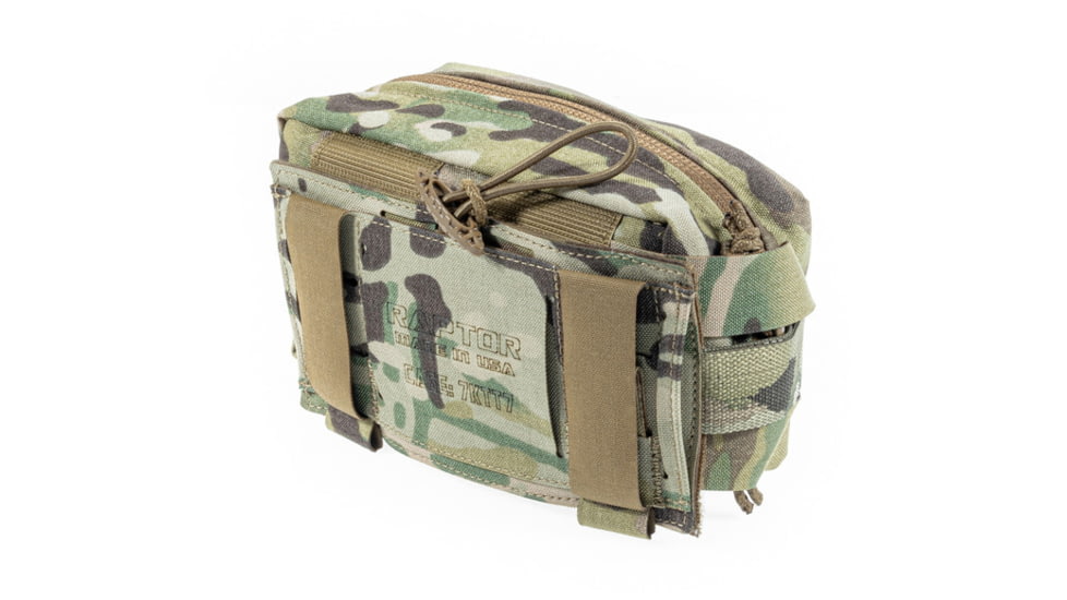 Raptor Tactical Individual First Aid Kits IFAK, Horizontal Panel, Black, IFAK-BL-HR
