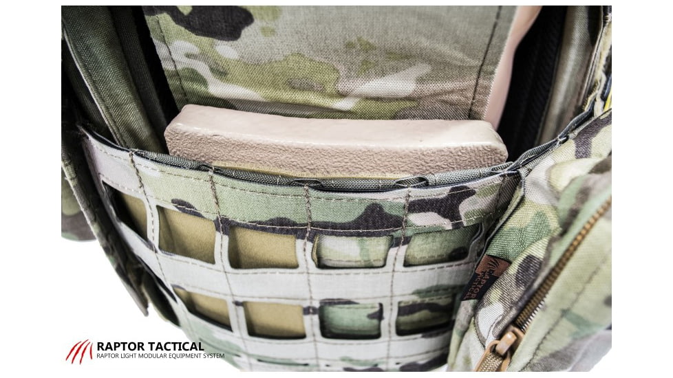 Raptor Tactical Side Plate Pockets, MOLLE/Velcro, 5.5L x 6.5W, MultiCam, RT-SPP-MC-5.5x6