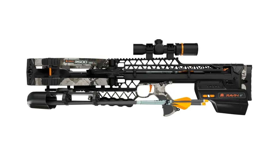Ravin XK7 R500E Electric Crossbow Kit, 500fps, 17 lbs, 28.5in, Silent Cock, XK7 Camo, R056