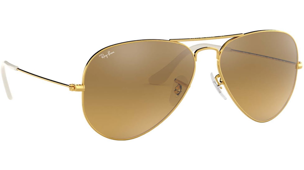 Ray-Ban Aviator Large Metal RB3025 Sunglasses, Arista Crystal Brown Mirror Silver Gradient, RB3025 001/3K-5514