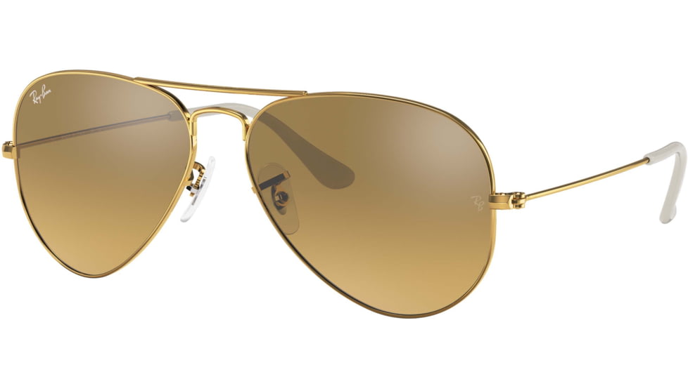 Ray-Ban Aviator Large Metal RB3025 Sunglasses, Arista Crystal Brown Mirror Silver Gradient, RB3025 001/3K-5514